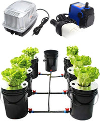 Hydroponic System DWC 5 Gallon Hydroponic Grow System Kit 20L x 7 Bucket Indoor Hydroponic Grow System Multi Barrel Hydroponic Machine Drip Irrigation System