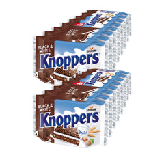 Black and White – 2 x 200g (2 x 8 pieces) – Wafer slices filled with dark cocoa wafers, pieces of black dough, milk and nougat cream