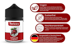 Twizzy Cherry food flavor - 60 ml - Intense flavor - Ideal for baking Aromas Naty Shop