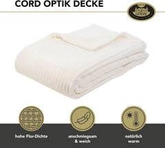 Covor de living Gözze în aspect de catifea, 150 X 200 cm, lână albă, 40067-00-150200 Paturi si Cuverturi Besuche den Gözze-Store