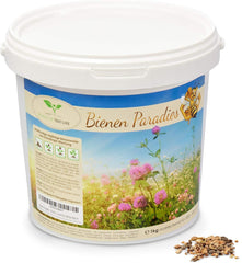 Magic of Nature Flower Seed Mix - Bee Paradise - 1 kg - Easy to use - Flowering bee pasture - Sowing tips - For 300 to 500 m²
