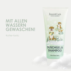 Jean & Len 2 in1, Shower gel and shampoo for sensitive children, 200 ml Shower and bath Naty Shop