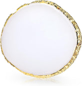 Harz Nail Art Palette,Maniküre Gemalt Palette,Goldener Rand Nagellackpalette,Nail Art Make up Paletten Display Fach Nagel DIY Zubehör(Weiß)