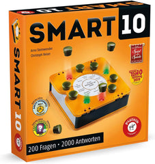 Piatnik 7167 - Smart 10 | Jocul de societate revoluționar de tipul „știu-tot” | Pentru pasionații de quiz | Cine este regele quiz-urilor? | Vârste 12+ | Întrebări de cunoștințe de la A la Z | Pentru acasă și în deplasare