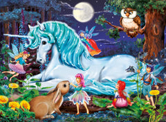 Ravensburger puzzle for children - 10793 In the enchanted forest - Unicorn puzzle for children 6 years and older, with 100 pieces in XXL format Puzzle Naty Shop