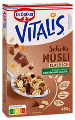Dr. Oetker Vitalis Chocolate Muesli Classic: Breakfast muesli with milk and dark chocolate, pack of 7 (7 x 600g)