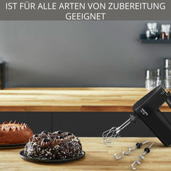 Krups 3Mix 7000 Handmixer 60 Jahre Special Edition, 500 Watt, Knet- Und Rührhaken Aus Edelstahl, Langes Netzkabel, Zubehörtasche, F6085811, Schwarz/Kupfer Kitchen Naty Shop