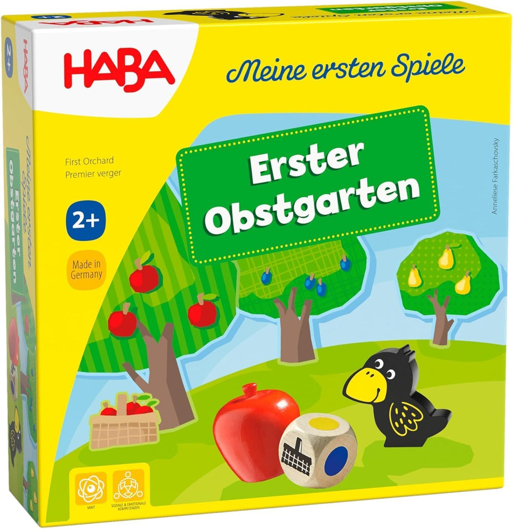 HABA First Orchard – My First Games: Board and family game about colors and shapes, Classic wooden toy for toddlers from 2 years old – 1004655001