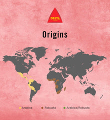 Röstkaffee mit glasierten Bohnen, ganze Bohne - Café Delta Expresso Bar 70/30