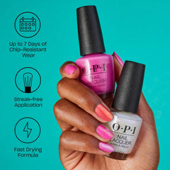 OPI Nail Lacquer in Shades of Red and Orange - Quick-drying, chip-resistant and long-wearing nail polish - lasts up to 7 days - with extra-wide ProWide brush