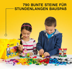 LEGO Classic Big Building Blocks Box, Construction Toy for Girls and Boys with Storage Box, Contains Colorful Bricks, Tires, Doors, etc. in 33 colors, gift for children from 4 years 10698