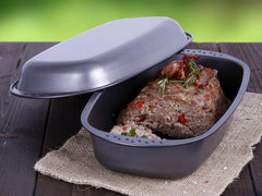 Chg 9942-04 Bratenform Mit Deckel, Antihaftbeschichte, Anthracite-Metallic, 37 X 20 X 7 Cm Baking molds and trays Naty Shop
