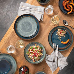 Set de mic dejun Villeroy & Boch Crafted Denim, 6 piese, pentru 2 persoane, albastru