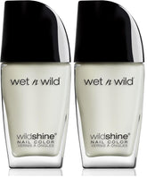 Wet n Wild Wild Shine Nail Polish, Formaldehyde, Toluene, Phthalate Free, Long Lasting Quick Dry Formula, Matte Top Coat (2 Pack)