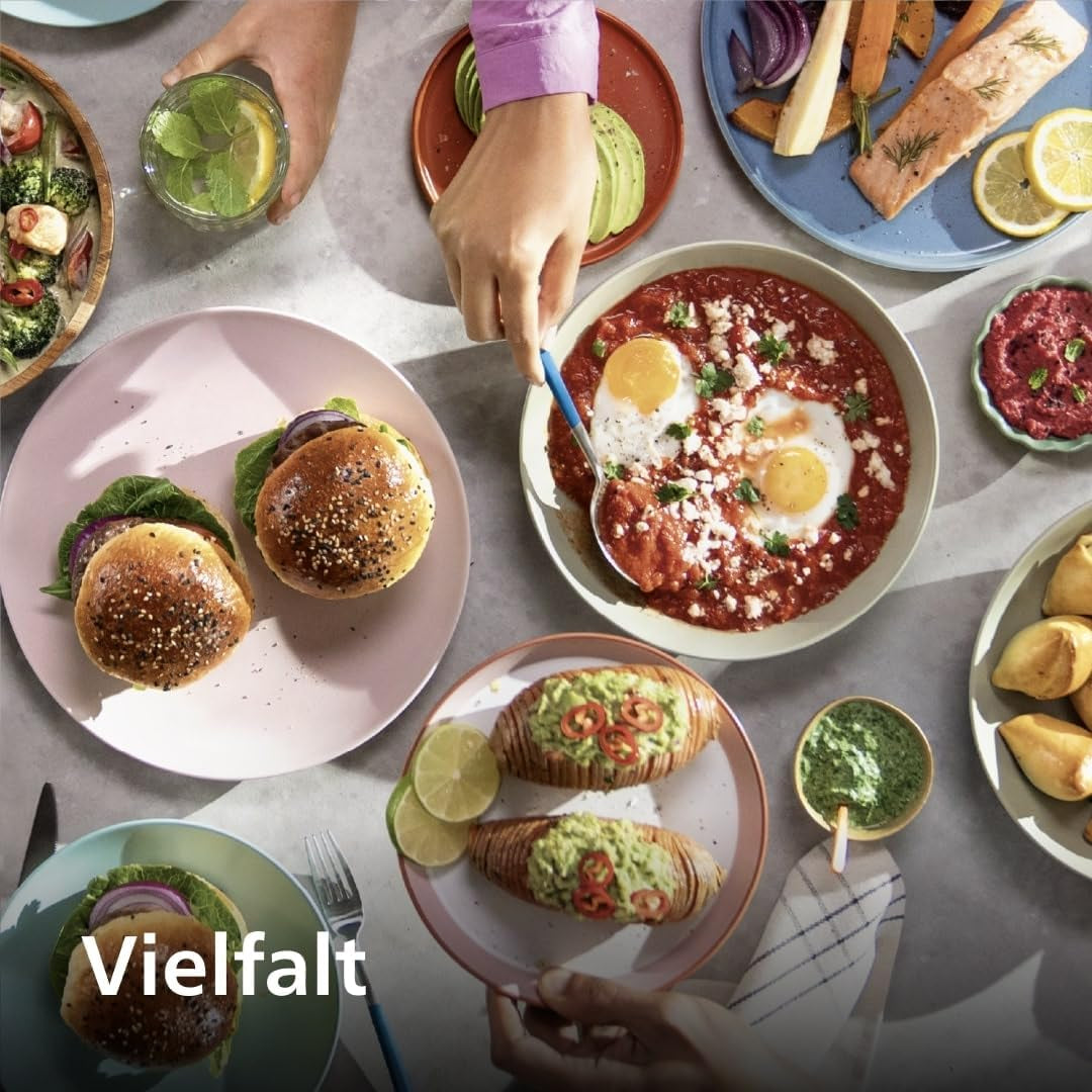 Philips Airfryer 3000 Series 6.2L, Fereastră de gătit, 16 funcții de gătit în 1, Tehnologie Rapidair plus, Eliminarea grăsimilor, Aplicație de rețete Homeid Electrocasnice Naty Shop