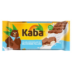 Kaba whole milk and milk cream chocolate, filled chocolate bar, 90g bar, melt-in-your-mouth chocolate with light milk cream and Kaba original flavor