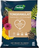 Westland Clay Granules, 5 L - Granules for plants ideal for hydroponics, drainage substrate without chemical additives, for indoor and outdoor use