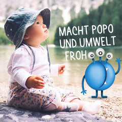 PopoLino Baby soft bottom foam instead of wet baby wipes. Vegan and natural cosmetic cleansing foam! Bottom foam with aloe vera, witch hazel, bergamot and vitamin E. Makes bottoms and the environment happy.