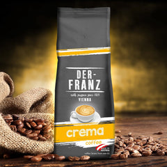 DER-FRANZ Kaffee Crema, Intensität 4/5, 100% Arabica, ganze Kaffeebohnen, 3 x 500 g