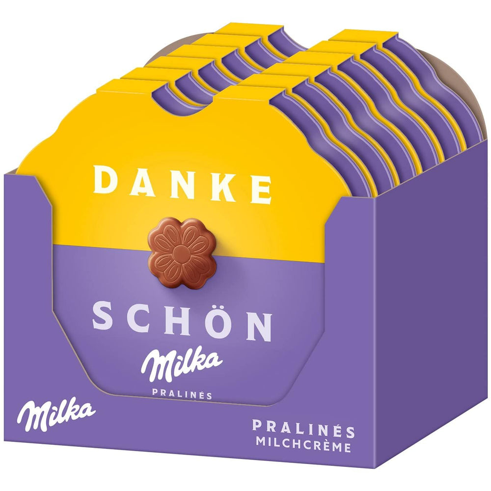 Praline Milka Little Thank You – Alpine milk chocolate with fine milk cream filling – 12 x 44g