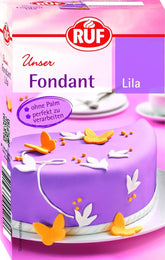 RUF Fondant, potrivit pentru modelarea figurilor, florilor și literelor, 250 grame Glazuri si Decor Naty Shop Lila 250 grame