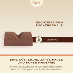Venchi - Chocolate bars with milk and hazelnuts - 70% sugar - Pralines with PGI Piedmont whole hazelnuts, 1 kg - Gluten free