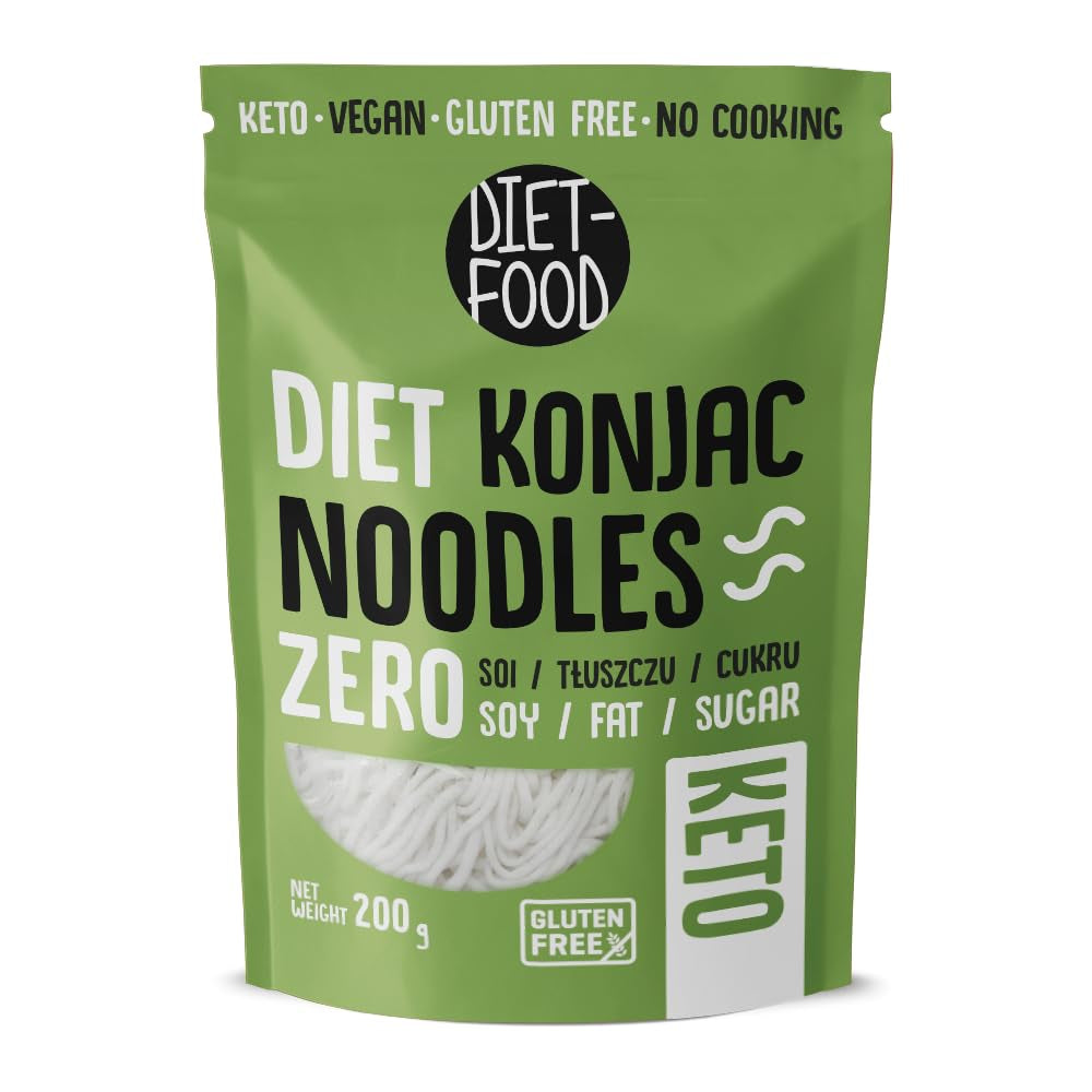 Diet Shirataki Noodles | Low Carb Konjac Noodles | 200 Grams Vegan Low Calorie Fat Free Soy Free Gluten Free Water Soluble Diet Noodles