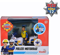 Simba 109251092 - Motocicleta poliției Fireman Sam, Cu figurina Malcolm, Cu accesorii, Sezon 12, De la 3 ani Action figures Naty Shop