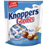 Knoppers Goodies Crunchy Minis – 1 x 180g – crunchy wafer balls filled with pieces of hazelnut, milk and nougat cream, covered in chocolate
