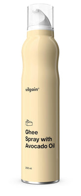 Vilgain Ghee Spray mit Avocadoöl | Lactose-free, zum Kochen & Backen | Rauchpunkt 195°C, herzgesund, BRC-zertifiziert | Ideal for lactose-sensitive people Geschmacks-Harmonie, 200ml