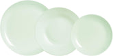 Serviciu de masă din sticlă opal, verde, 12 piese, pentru 4 persoane
