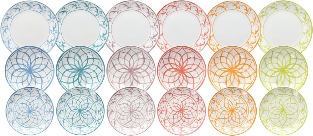 Serviciu de masă Lisboa, 18 piese, porțelan, multicolor
