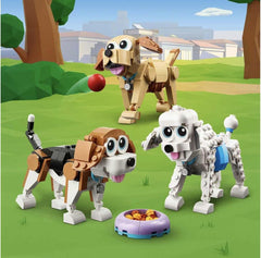 LEGO 31137 Creator 3In1 Cute Dog Set with Animal Figures Dachshund, Pug, Poodle and More, Toy for Kids 7+, Gift for Dog Lovers Building Sets Besuche den LEGO-Store