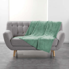 Douceur D'Intérieur, flannel blanket, 125 X 150 Cm, sage, flannel Duvets and quilts Naty Shop