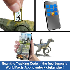 Jucărie dinozaur Jurassic World, Bistahieversor Gigantic Trackers Specii mari Figura de acțiune cu mișcare de atac și echipament de urmărire, distracție digitală, HLP27 Papusi Naty Shop