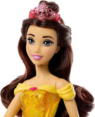 Mattel Disney Princess Toy Movable Belle Fashion Doll with Sparkling Clothes and Accessories Disney Movie Inspired Gift for Kids HLW11 Naty Shop Dolls