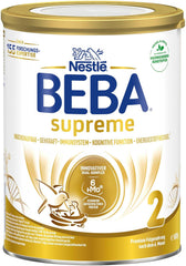 BEBA SUPREME 2 Follow-on milk after 6 months, lactose only, palm oil free, pack of 6 (6 x 800g) Naty Shop