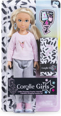 Corolle Girls Valentine Shopping Surprise, Ankleidepuppe mit Ohrringen und 6 Überraschungen, Vanilleduft, 28cm, ab 4 Jahre