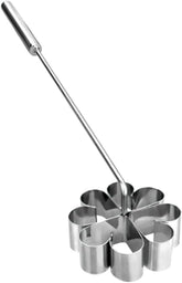 774300 Formă de copt rozetă de flori înclinată 9x3 cm din oțel inoxidabil, argintie, 15 x 9 x 3 cm