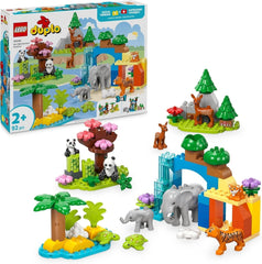 LEGO DUPLO Town Wild Animal Families 3-in-1 Set, Toddler Educational Toy with Turtles, Tigers, Elephants, Deer, Pandas, 2-Year-Old Preschooler Set, Animal Figure Building Toy 10446 Building Sets Beuche den LEGO-Store Default Title