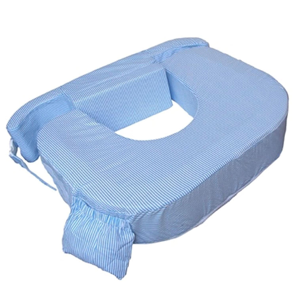 Zwilling plus nursing pillow, 1 piece Naty Shop Blue white 1 piece (1 pack) Cover: 100 cotton / filling: 100 polyurethane foam, cold foam