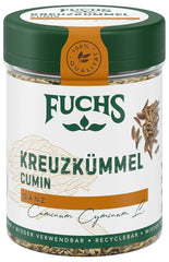 Fuchs Gewürze - Kreuzümmel ganz - orientalisch-nussige Note für Falafel und Linsengerichte - natürliche Zutaten - 60 g in wiederverwendbarer, recyclebarer Dose