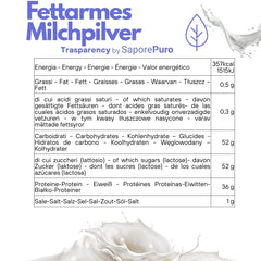 SaporePuro skummjölk 1 kg - Glutenfri med hög löslighet