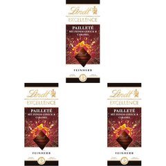 Lindt EXCELLENCE degbitar med paljetter och kola - fin mörk choklad med intensiv kakaosmak