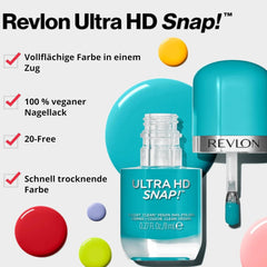Revlon Ultra HD SNAP! Nail Polish, Glossy Nail Color, 100% Vegan Formula, No Base or Top Coat Required, 033 Grounded, 8ml