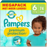 Pampers Premium Protection Size 6, 74 Diapers, 13kg+, #1 for comfort and protection for sensitive skin