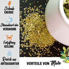 ORIGEENS BIO YERBA MATE cu portocale 200 G - Ceaiul fructat I Ceai organic Yerba Mate neprÄjit, fÄrÄ tulpini Èi praf I BÄuturÄ energizantÄ Èi detoxifiantÄ