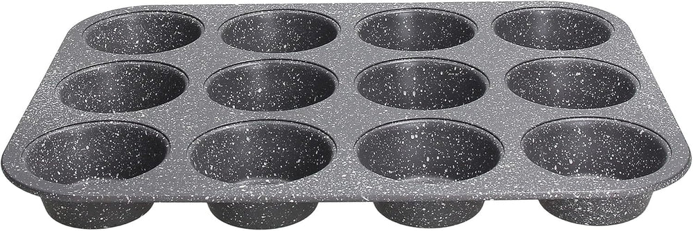 Pure Roq Muffinform Für 12 Muffins, Aluminium, Schwarz Molds and baking trays Naty Shop Muffin-Blech
