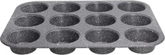 Pure Roq Muffinform Für 12 Muffins, Aluminium, Schwarz Molds and baking trays Naty Shop Muffin-Blech