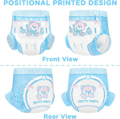 Adult Printed Diapers 5500-5800ml 10 Pieces - Toilet Briefs (XL)